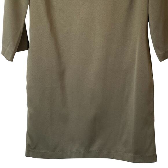 ELLIATT Fearless Pockets Mini Dress in Khaki Green, Size Small - Picture 8 of 14